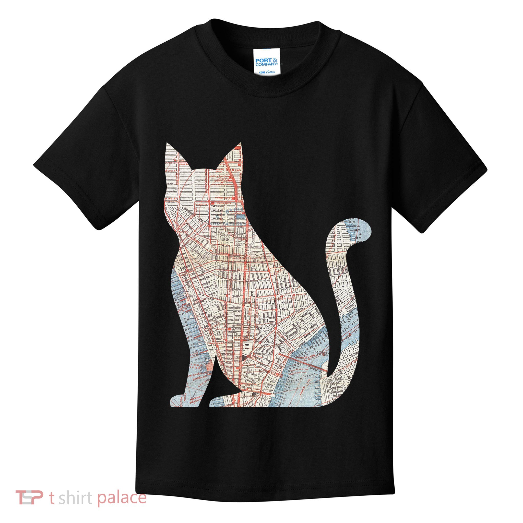 City Cat Map Design Unusual Kids T-Shirt
