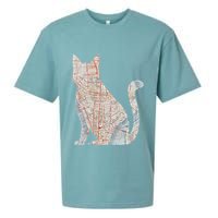 City Cat Map Design Unusual Sueded Cloud Jersey T-Shirt