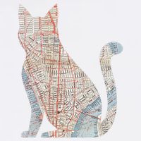 City Cat Map Design Unusual Garment-Dyed Sweatshirt