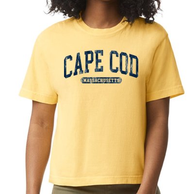 Cape Cod Massachusetts Retro Preppy Comfort Colors Boxy T-Shirt