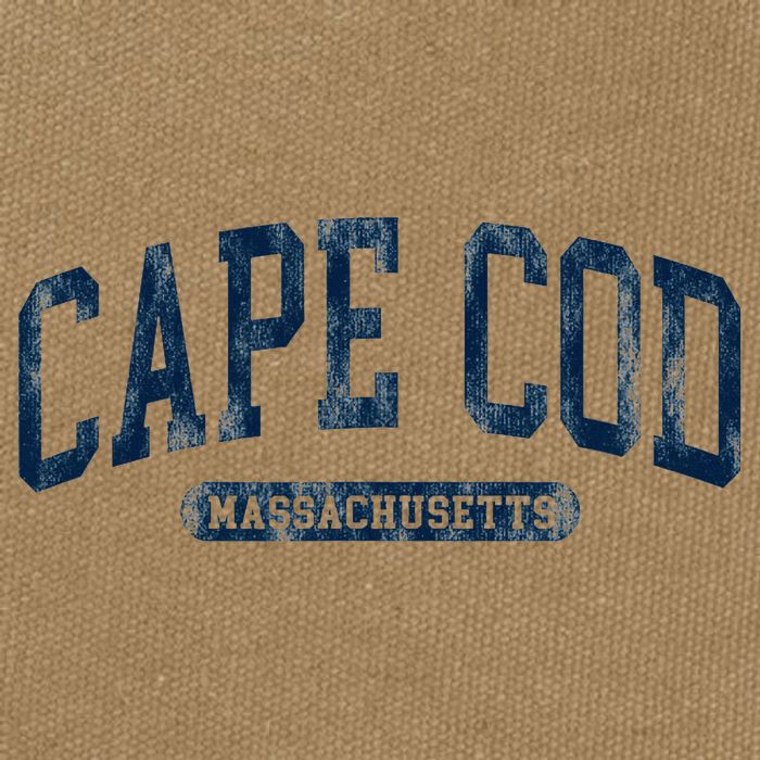 Cape Cod Massachusetts Retro Preppy Cotton Canvas Backpack