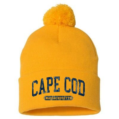 Cape Cod Massachusetts Retro Preppy Pom Pom 12in Knit Beanie