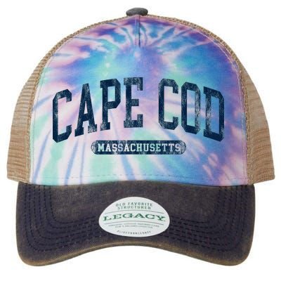 Cape Cod Massachusetts Retro Preppy Legacy Tie Dye Trucker Hat