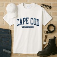 Cape Cod Massachusetts Retro Preppy Tall T-Shirt