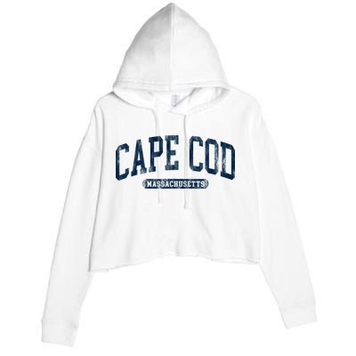 Cape Cod Massachusetts Retro Preppy Crop Fleece Hoodie