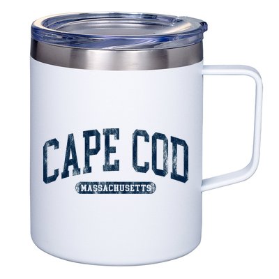 Cape Cod Massachusetts Retro Preppy 12oz Stainless Steel Coffee Mug
