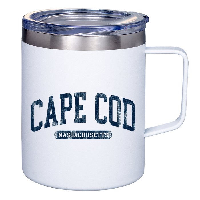 Cape Cod Massachusetts Retro Preppy 12oz Stainless Steel Coffee Mug