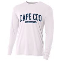 Cape Cod Massachusetts Retro Preppy Cooling Performance Long Sleeve Crew