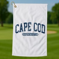 Cape Cod Massachusetts Retro Preppy Golf Towel