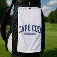 Cape Cod Massachusetts Retro Preppy Golf Towel