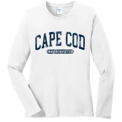 Cape Cod Massachusetts Retro Preppy Ladies Long Sleeve Shirt