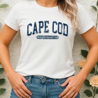Cape Cod Massachusetts Retro Preppy Womens T-Shirt