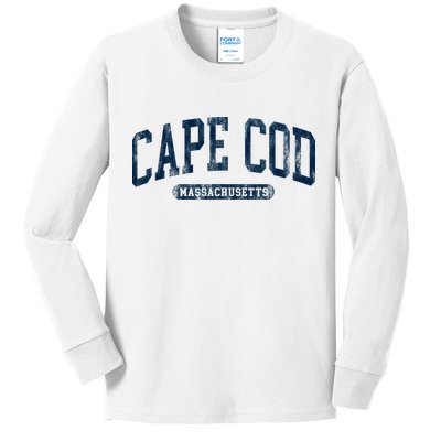 Cape Cod Massachusetts Retro Preppy Kids Long Sleeve Shirt