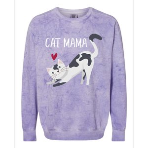 Cute Cat Mama Cat Lovers Gift Colorblast Crewneck Sweatshirt