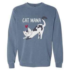 Cute Cat Mama Cat Lovers Gift Garment-Dyed Sweatshirt