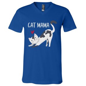 Cute Cat Mama Cat Lovers Gift V-Neck T-Shirt