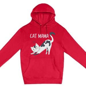 Cute Cat Mama Cat Lovers Gift Premium Pullover Hoodie