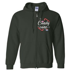 Candy Cane | Merry Christmas Full Zip Hoodie