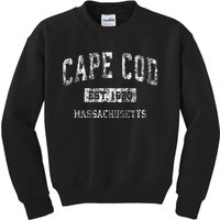 Cape Cod Massachusetts Ma Vintage Sports Established Kids Sweatshirt