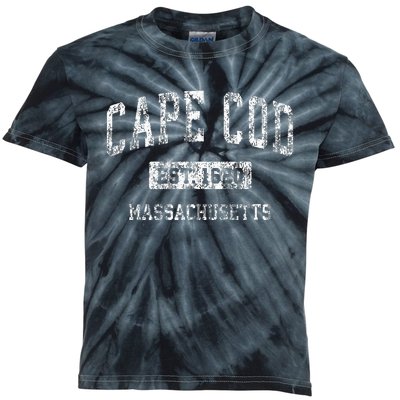 Cape Cod Massachusetts Ma Vintage Sports Established Kids Tie-Dye T-Shirt