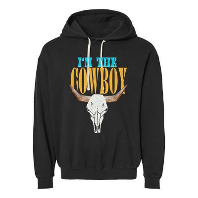Country Couple Matching Outfits Cowgirls IM The Cowboys Garment-Dyed Fleece Hoodie