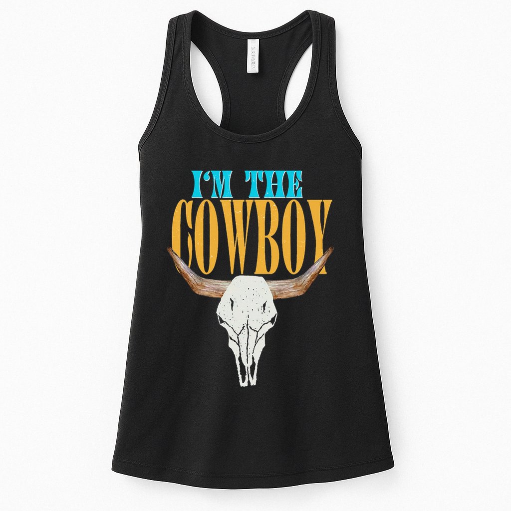 Country Couple Matching Outfits Cowgirls IM The Cowboys Womens Tank Top
