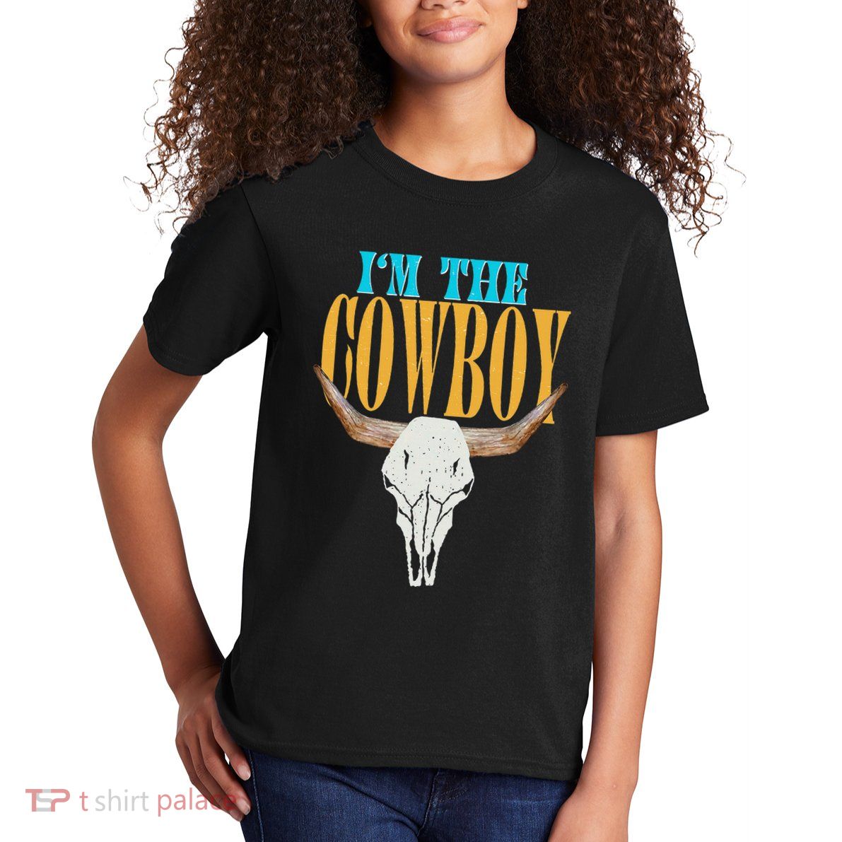 Country Couple Matching Outfits Cowgirls IM The Cowboys Kids T-Shirt
