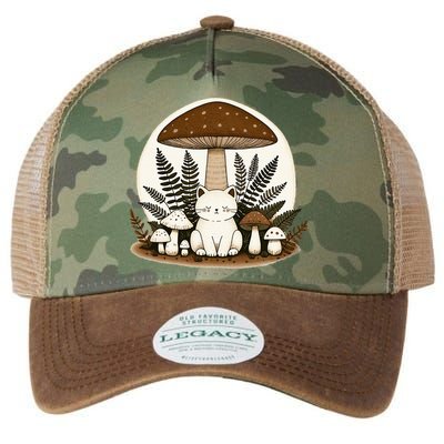 Cottagecore Cat Mushroom Legacy Tie Dye Trucker Hat