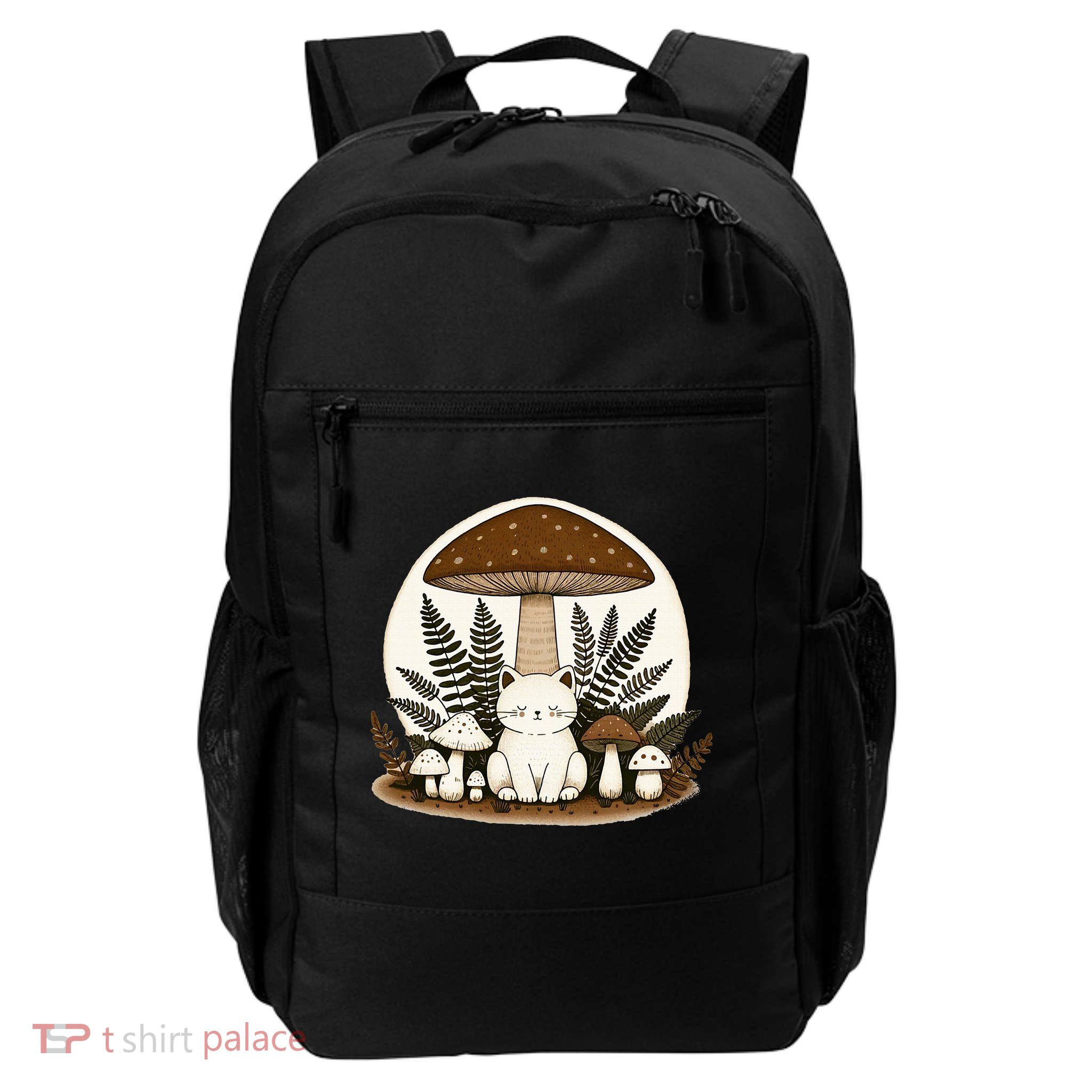 Cottagecore Cat Mushroom Backpack
