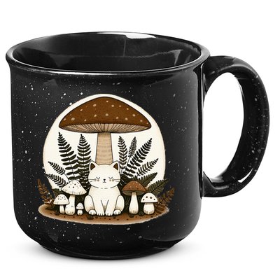 Cottagecore Cat Mushroom 15oz Campfire Ceramic Mug