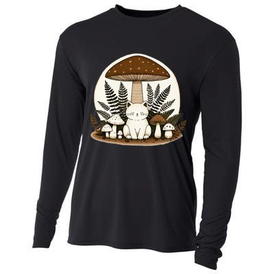 Cottagecore Cat Mushroom Cooling Performance Long Sleeve Crew