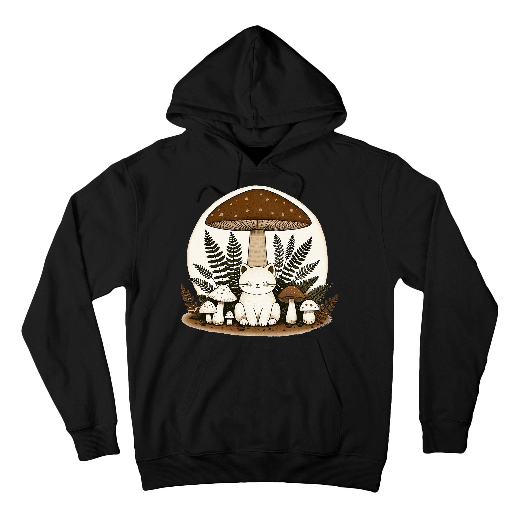 Cottagecore Cat Mushroom Tall Hoodie