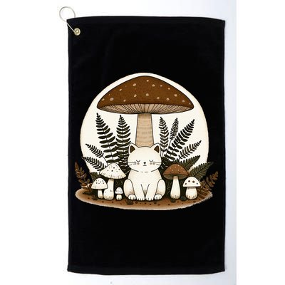 Cottagecore Cat Mushroom Golf Towel