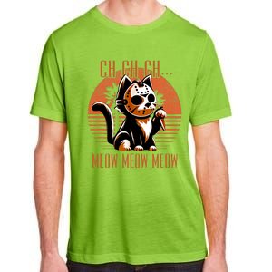 Ch Ch Meow Meow Meow Funny Animal Horror Movie Cute Kitten Adult ChromaSoft Performance T-Shirt