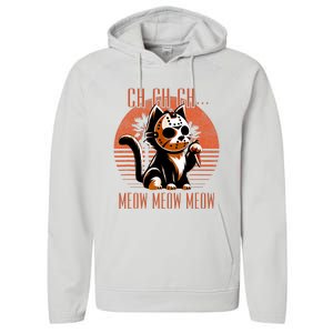 Ch Ch Meow Meow Meow Funny Animal Horror Movie Cute Kitten Performance Fleece Hoodie