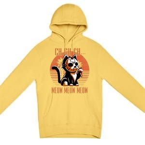 Ch Ch Meow Meow Meow Funny Animal Horror Movie Cute Kitten Premium Pullover Hoodie