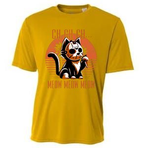 Ch Ch Meow Meow Meow Funny Animal Horror Movie Cute Kitten Cooling Performance Crew T-Shirt