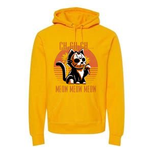 Ch Ch Meow Meow Meow Funny Animal Horror Movie Cute Kitten Premium Hoodie