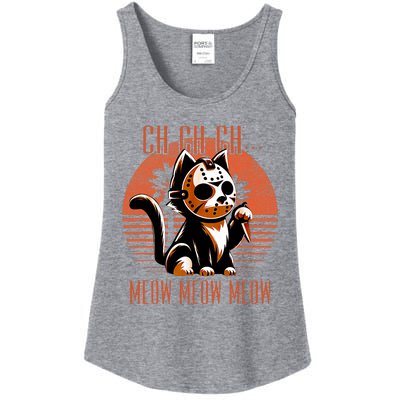 Ch Ch Meow Meow Meow Funny Animal Horror Movie Cute Kitten Ladies Essential Tank