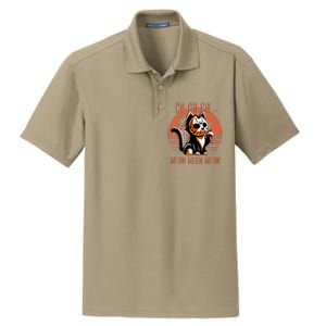 Ch Ch Meow Meow Meow Funny Animal Horror Movie Cute Kitten Dry Zone Grid Polo