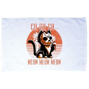 Ch Ch Meow Meow Meow Funny Animal Horror Movie Cute Kitten Microfiber Hand Towel