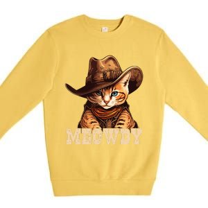 Cowboy Cat Meowdy Premium Crewneck Sweatshirt