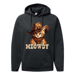 Cowboy Cat Meowdy Performance Fleece Hoodie