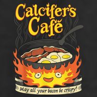 Calcifer's Cafe May All Your Bacon & Eggs Be Crispy Cooking Garment-Dyed Fleece Hoodie