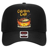 Calcifer's Cafe May All Your Bacon & Eggs Be Crispy Cooking High Crown Mesh Back Trucker Hat