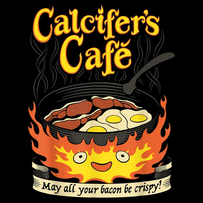 Calcifer's Cafe May All Your Bacon & Eggs Be Crispy Cooking Performance Shirt