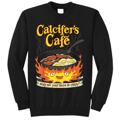 Calcifer's Cafe May All Your Bacon & Eggs Be Crispy Cooking Sweatshirt