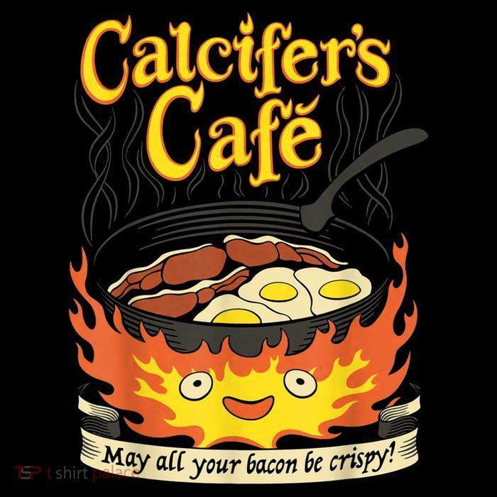 Calcifer's Cafe May All Your Bacon & Eggs Be Crispy Cooking Sweatshirt