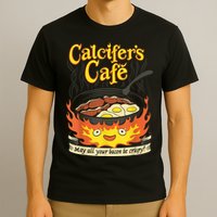 Calcifer's Cafe May All Your Bacon & Eggs Be Crispy Cooking T-Shirt