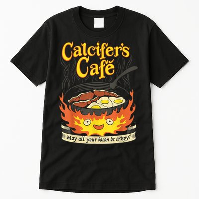 Calcifer's Cafe May All Your Bacon & Eggs Be Crispy Cooking Tall T-Shirt